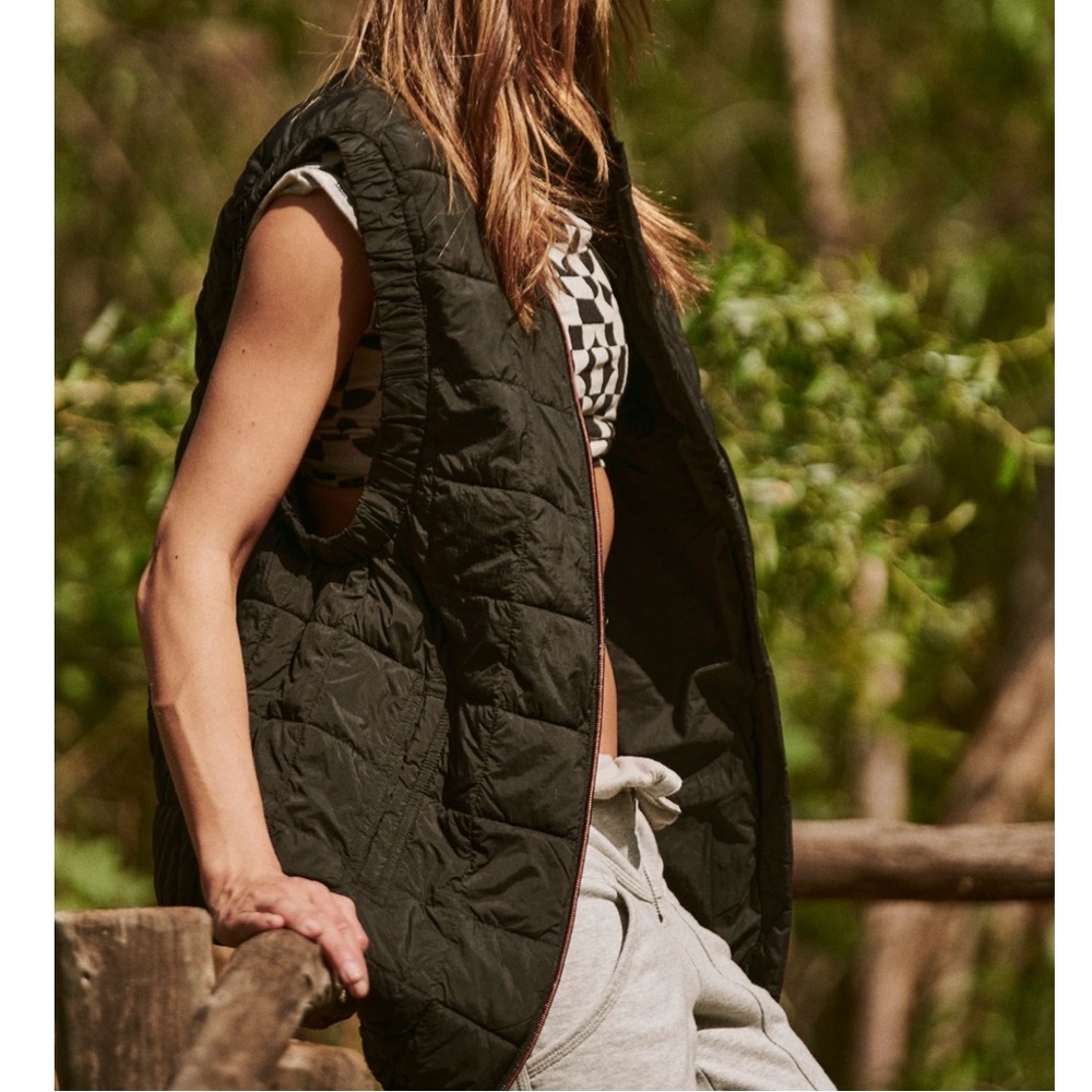 Free People FP Movement Piper Packable Puffer Vest in Black